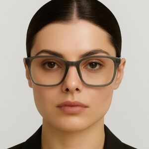 ALEXANDER MCQUEEN TRANSPARENT GREEN OPTICAL EYEGLASSES AM0113O